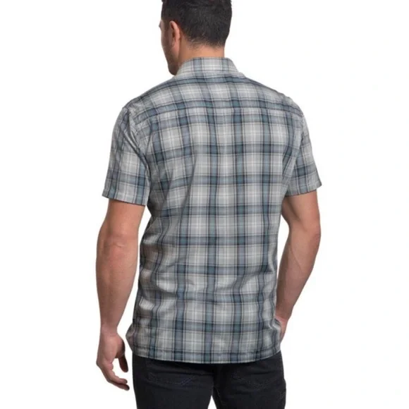 Kuhl Response Shirt Men Size Large Short Sleeve Button Down Plaid Outdoor Casual - Picture 6 of 15